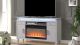 Perla Electric Fireplace with Tv Stand in Milky White