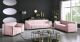 Naya Modern Velvet Living Room Set in Pink