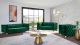Michelle Modern Velvet Living Room Set in Green