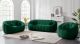 Elijah Modern Velvet Living Room Set in Green