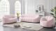 Elijah Modern Velvet Living Room Set in Pink