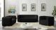 Ravish Modern Velvet Living Room Set in Black