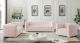 Ravish Modern Velvet Living Room Set in Pink