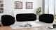 Elijah Modern Boucle Fabric Living Room Set in Black