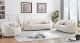 Elijah Modern Boucle Fabric Living Room Set in Cream
