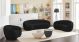Hyde Modern Boucle Fabric Living Room Set in Black