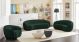 Hyde Modern Boucle Fabric Living Room Set in Green