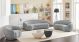Hyde Modern Boucle Fabric Living Room Set in Grey