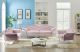 Lips Modern Velvet Living Room Set in Pink
