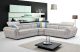 2566 Leather Sectional Sofa in Light Gray