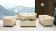 258 Leather Living Room Set in Ivory