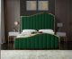 Torrance Contemporary Velvet Bed in Green