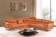 533 Leather Sectional Sofa in Orange