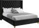 Chula Contemporary Velvet Bed in Black