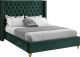 Chula Contemporary Velvet Bed in Green