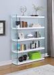 Pomona Tempered Glass Bookcase Curio In White