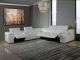 Netherton Modern Leather Gel  Recliner Sectional in White