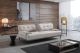 Joey Leather Living Room Set in Spessorato L Grey & D Grey