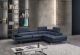 A761 Italian Leather Sectional Sofa in Blue