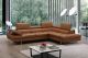 A761 Italian Leather Sectional Sofa in Caramel