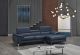 A973B Premium Leather Sectional Sofa in Blue