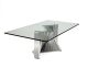 Greeley Modern Coffee Table with Glass Top in Clear