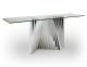 Greeley Modern Console Table with Glass Top in Clear