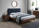 Albarracin Mid-Century Modern Polyester Linen Bedroom Set in Navy