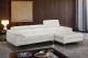 Alice A973B Premium Leather Sectional Sofa in White