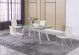 Somerville Contemporary Dining Room Set in Clear/Matte White