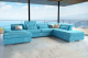 Alpine-X Modern U-Shape Sectional Sofa with Bed & Storage in Teal