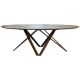 Altena Contemporary Oval Dining Table in Brown