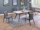 Baltimore Casual Dining Room Set in Matte Black/Gray