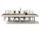 Mateo Modern Dining Room Set in Brown/White