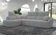 Barcelona Modern Fabric Sectional Sofa in Light Gray