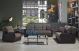 Bennett Convertible Living Room Set in Nar Antrasit With Santa Glory Gray Vynil