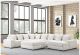 Amarillo Traditional Sectional Sofa in White
