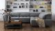 Bilbao Modern Fabric Sectional Sofa in Grey