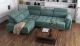Bilbao Modern Fabric Sectional Sofa in Ocean Teal