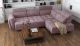 Bilbao Modern Fabric Sectional Sofa in Pink