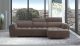 Bilbao Modern Fabric Sectional Sofa in Brown