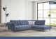 Elmo Fabric Sectional Sofa in Blue