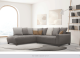 Lewis Fabric Sectional Sofa in Grey
