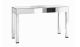Brookhaven Modern Home Decor Table in Silver with Clear