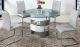 Cala Casual Dining Room Set in Gray & White