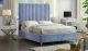 Candace Contemporary Velvet Bed in Sky Blue