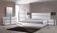 Carlsbad Modern Bedroom Set in Gloss White & Gray