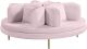 Macon Contemporary Velvet Roundabout Sofa in Pink