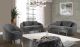 Collodi Contemporary Living Room Set in Gray