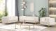 Contempo Modern Fabric Living Room Set in Beige
